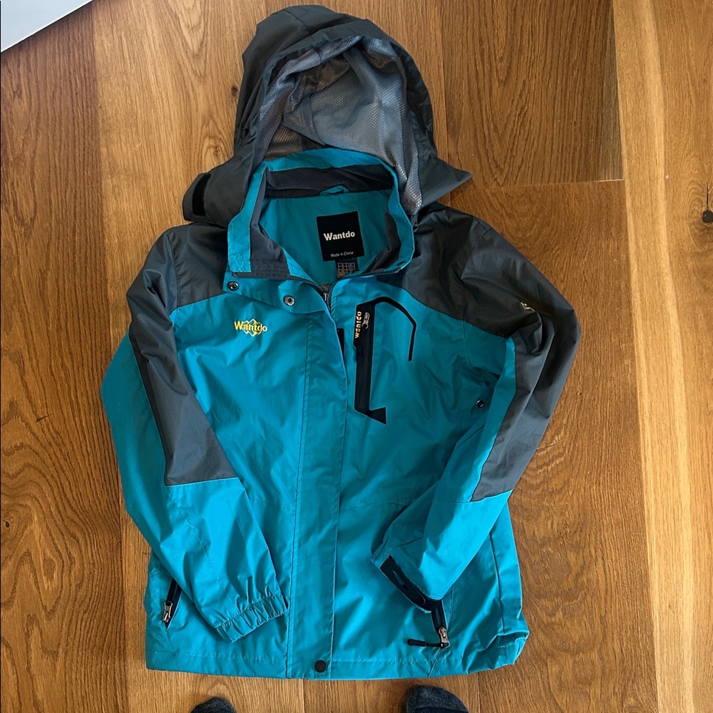 Wantdo Women's Utility Jacket - Teal and Gray